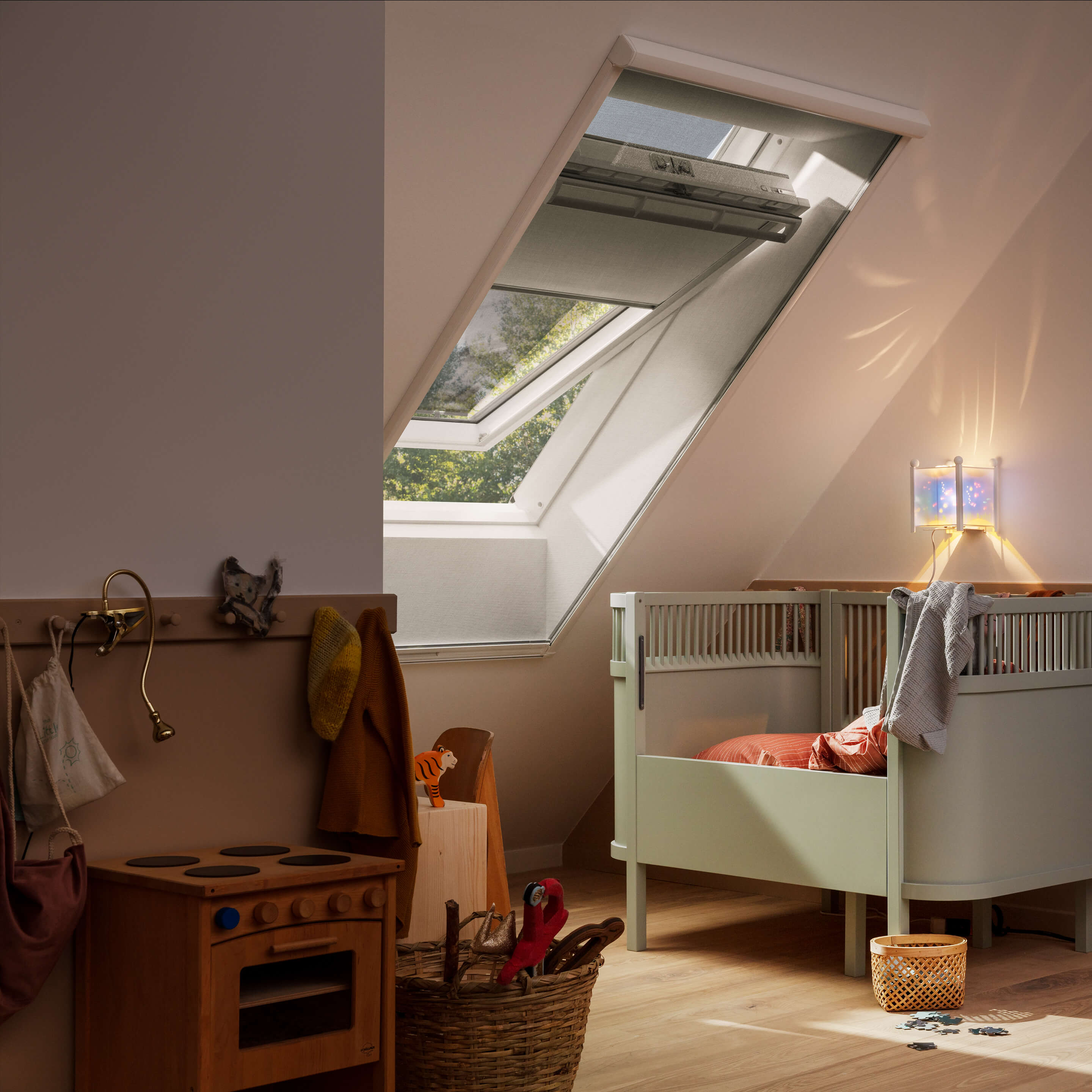 VELUX blackout blind in children's room